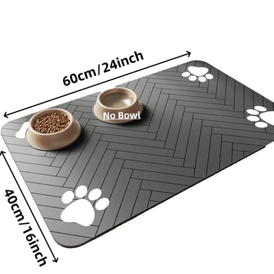 Pet Feeding Mat – Absorbent, waterproof, quick-dry.