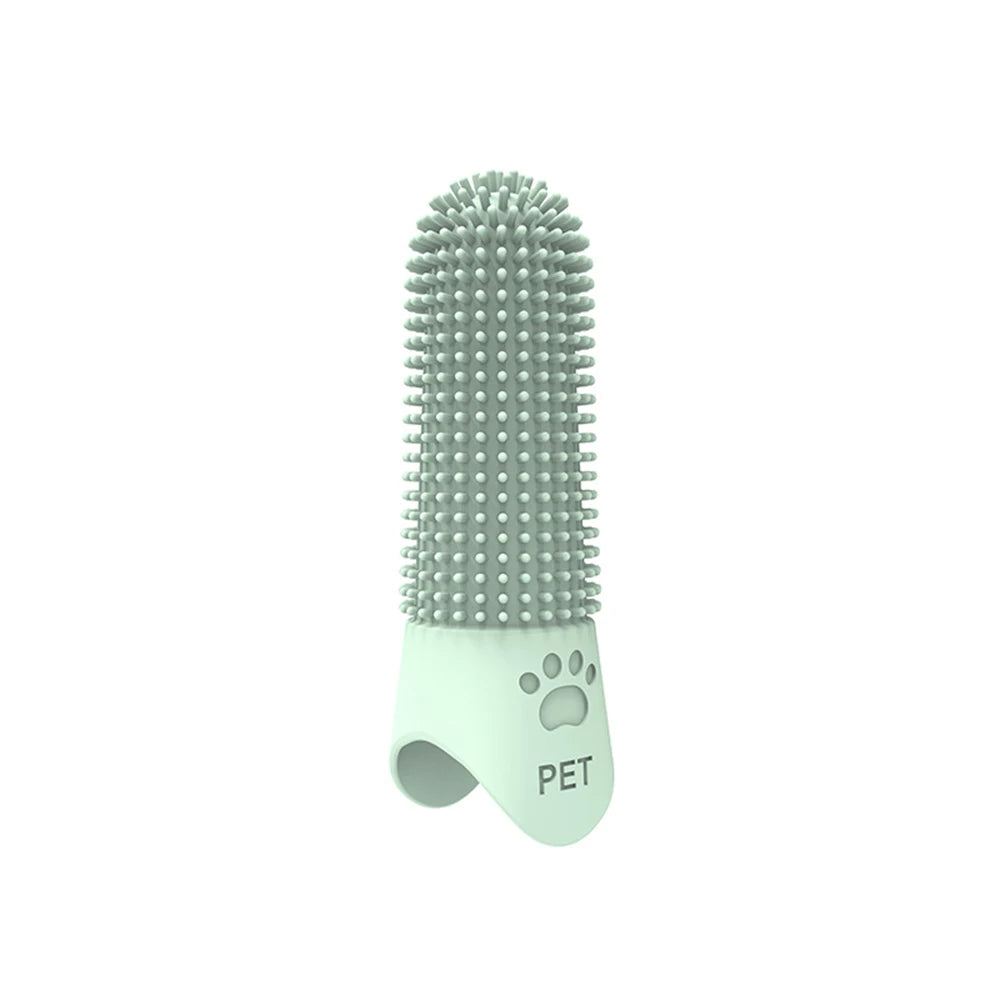Pet Finger Toothbrush – Silicone tartar remover for cats & dogs.