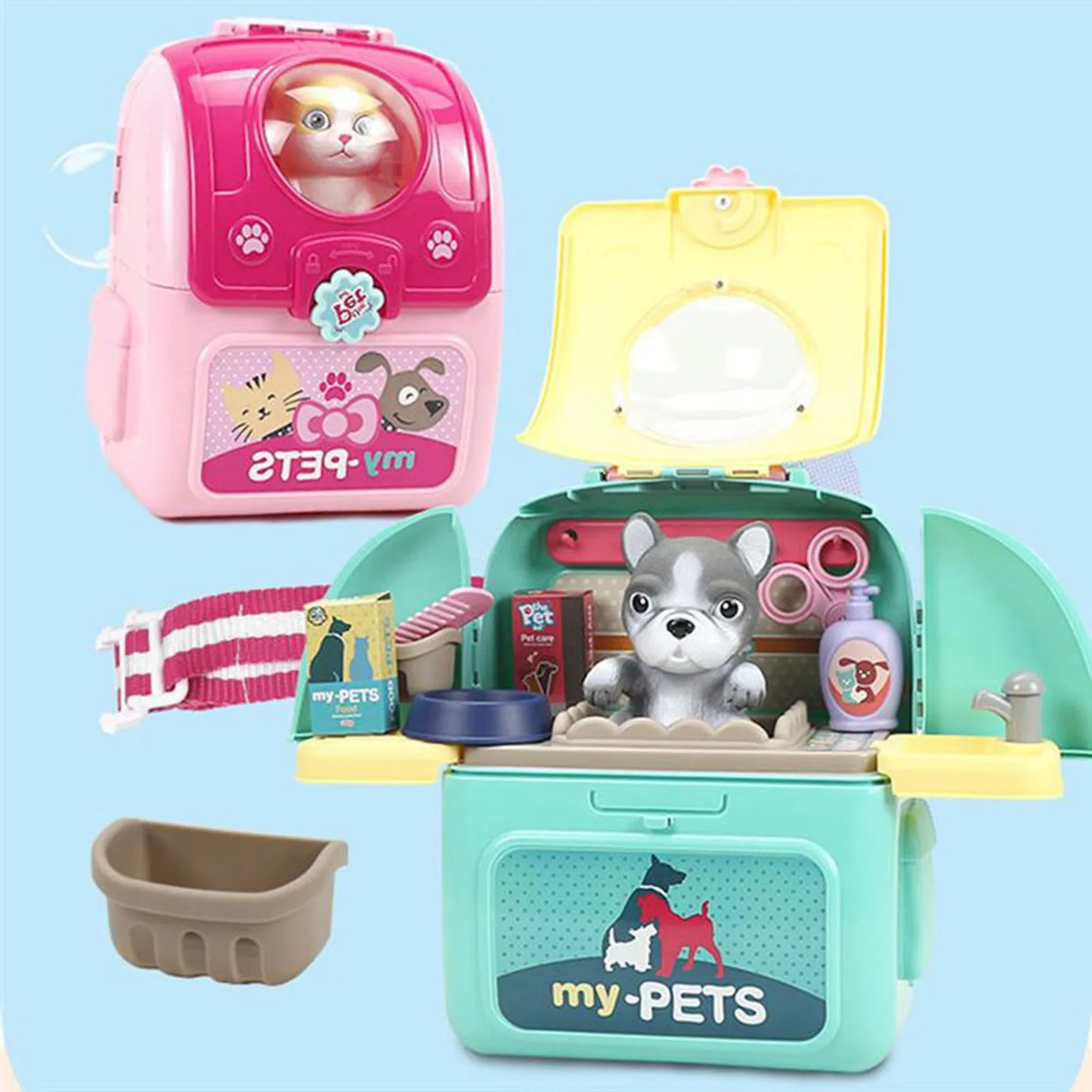 ASDS-Animals Cartoon Pet Toys Realistic Pet Vet Backpack