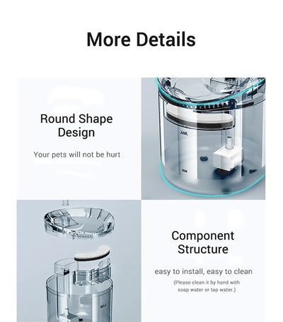 Smart USB Pet Fountain – Filtered, sensor-activated.