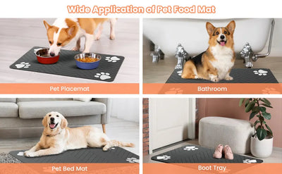 Pet Feeding Mat – Absorbent, waterproof, quick-dry.