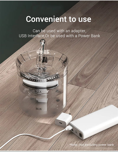 Smart USB Pet Fountain – Filtered, sensor-activated.