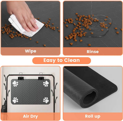 Pet Feeding Mat – Absorbent, waterproof, quick-dry.