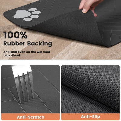 Pet Feeding Mat – Absorbent, waterproof, quick-dry.