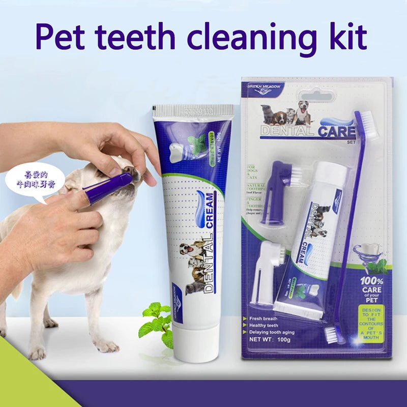 Dog Tartar Control Kit – 4-piece dental care set.