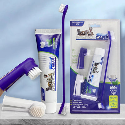 Dog Tartar Control Kit – 4-piece dental care set.