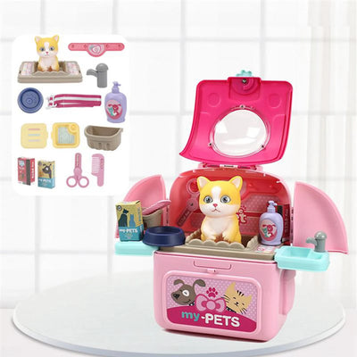 ASDS-Animals Cartoon Pet Toys Realistic Pet Vet Backpack