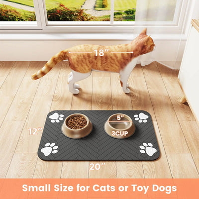 Pet Feeding Mat – Absorbent, waterproof, quick-dry.