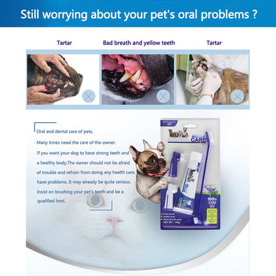 Dog Tartar Control Kit – 4-piece dental care set.