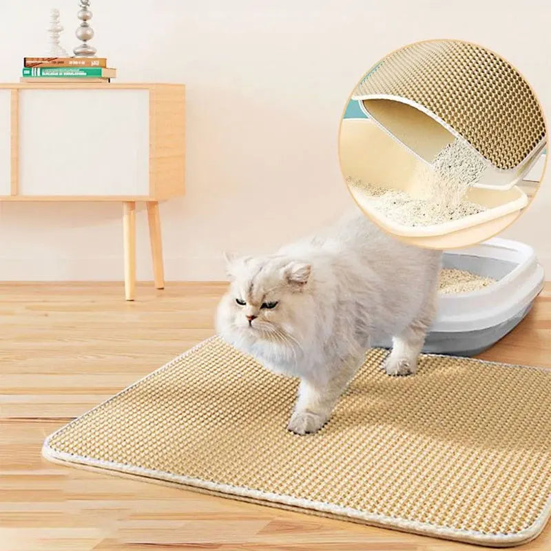 Waterproof Litter Mat – Double-layer trap for clean floors.