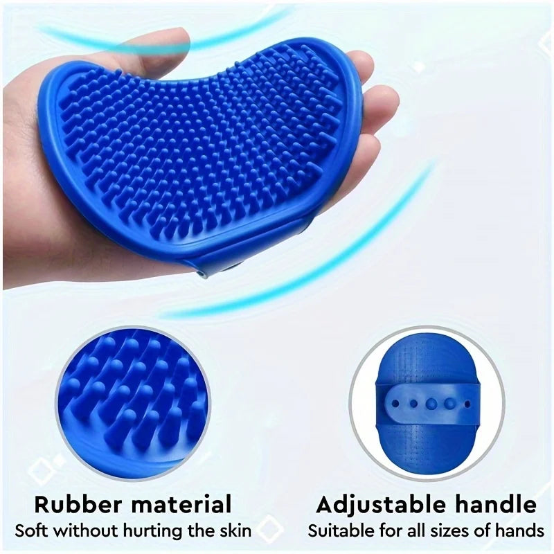 2-Pc Pet Grooming Kit – De-shedding brush & bath glove for pets.