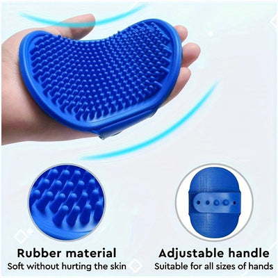 2-Pc Pet Grooming Kit – De-shedding brush & bath glove for pets.
