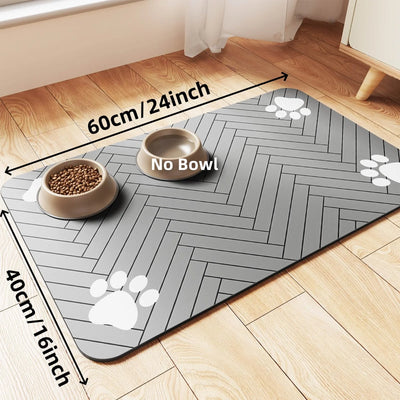 Pet Feeding Mat – Absorbent, waterproof, quick-dry.