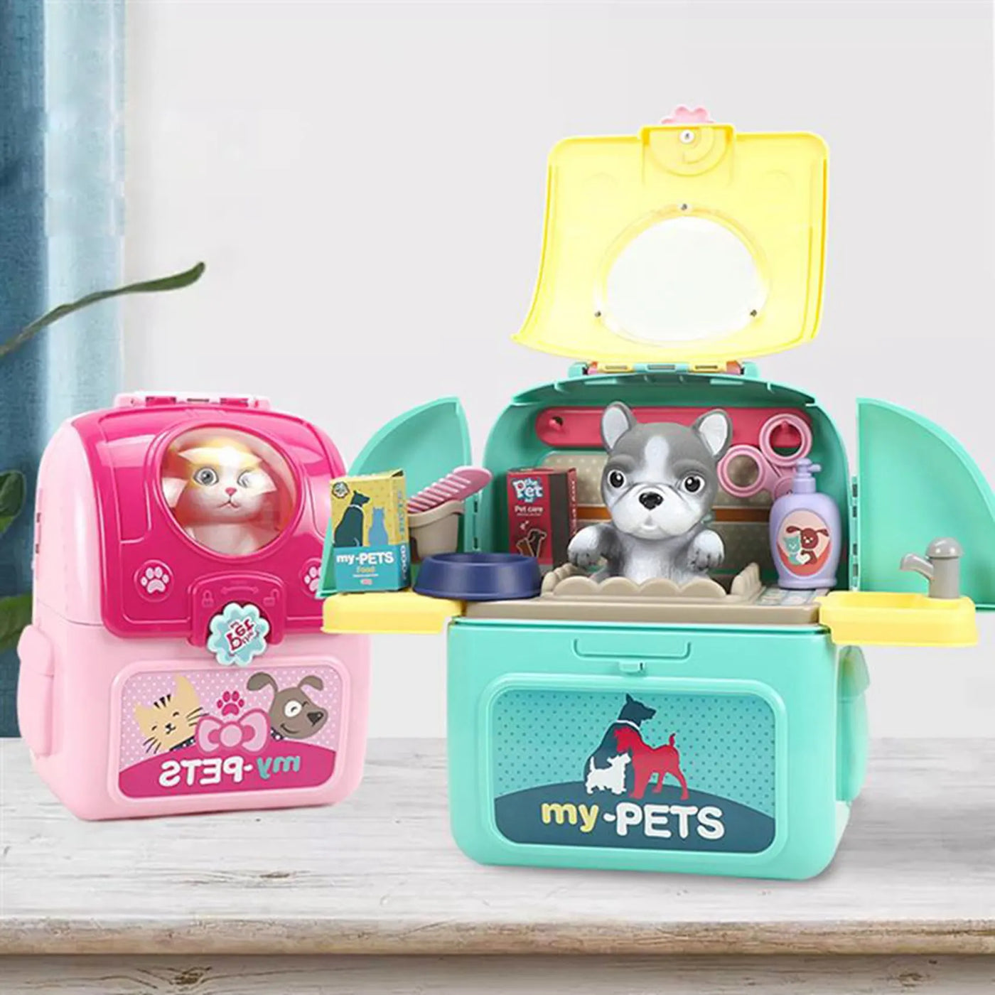 ASDS-Animals Cartoon Pet Toys Realistic Pet Vet Backpack