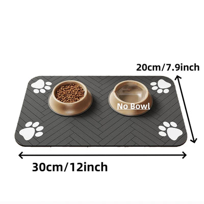 Pet Feeding Mat – Absorbent, waterproof, quick-dry.