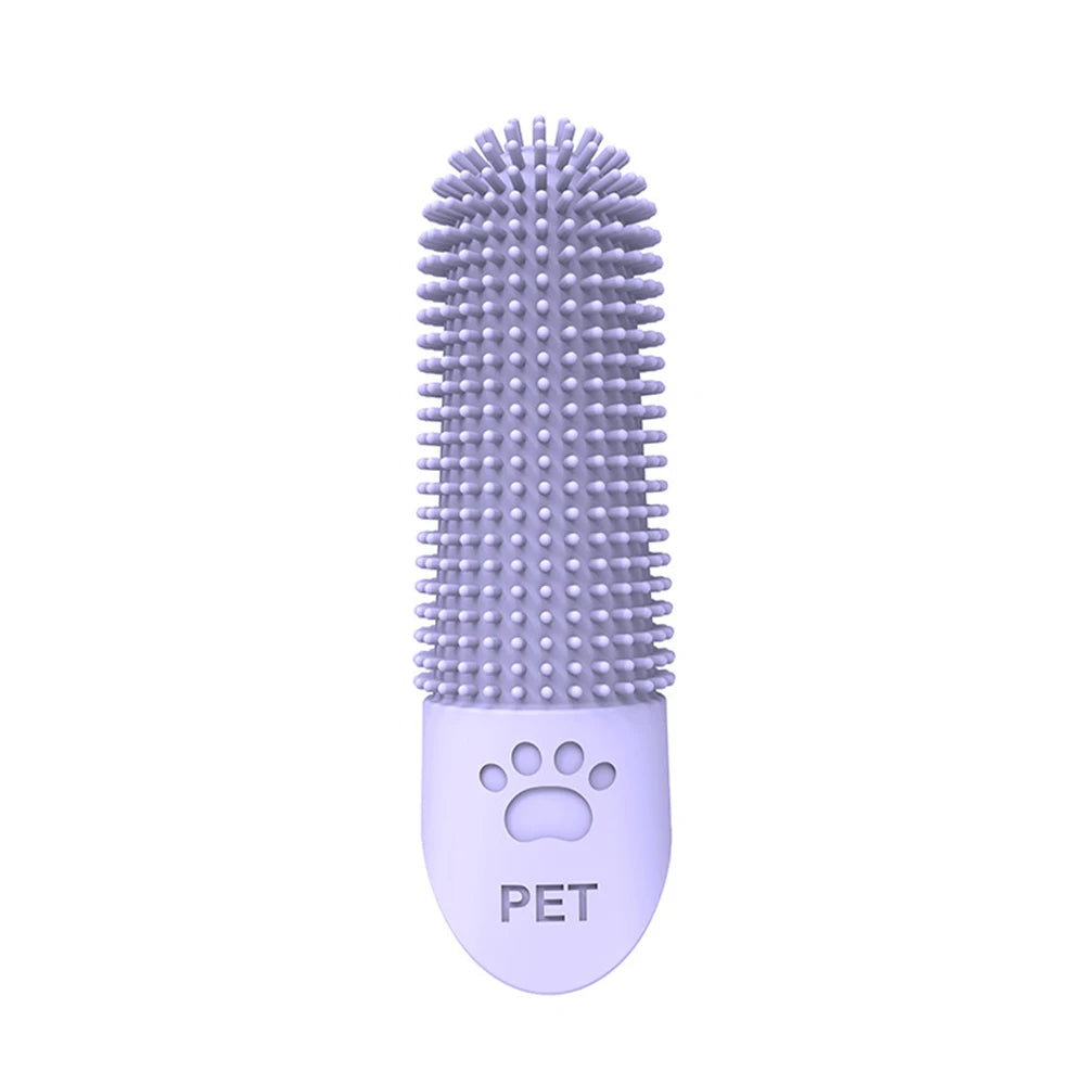 Pet Finger Toothbrush – Silicone tartar remover for cats & dogs.