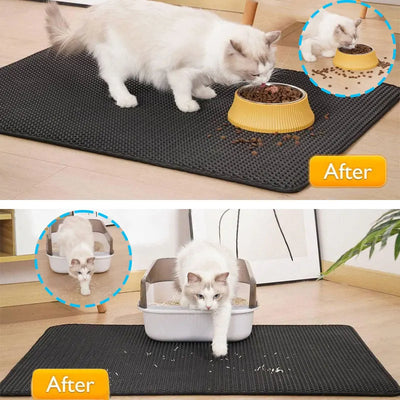 Waterproof Litter Mat – Double-layer trap for clean floors.