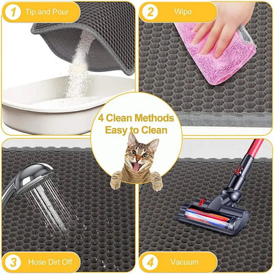 Waterproof Litter Mat – Double-layer trap for clean floors.