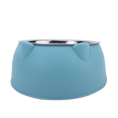 Inclined Stainless Steel Cat & Dog Bowl – Creative feeding feeder.