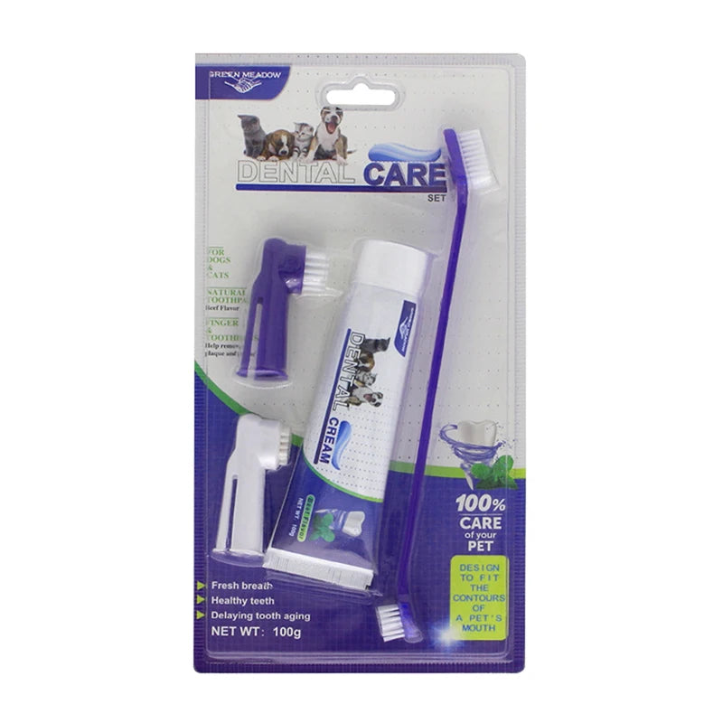 Dog Tartar Control Kit – 4-piece dental care set.