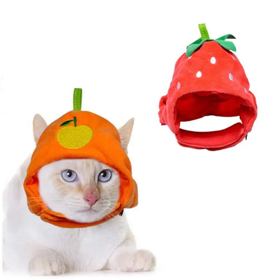 Cute Fruit Pet Hat – Soft, comfy, funny cap for cats & small dogs.