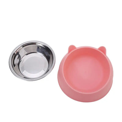 Inclined Stainless Steel Cat & Dog Bowl – Creative feeding feeder.