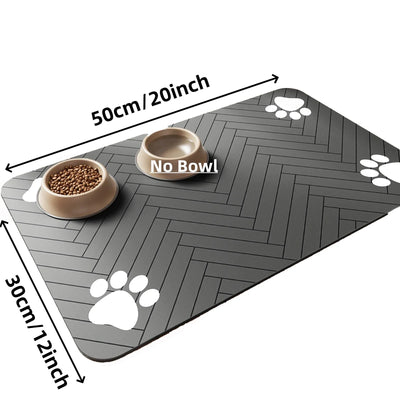 Pet Feeding Mat – Absorbent, waterproof, quick-dry.