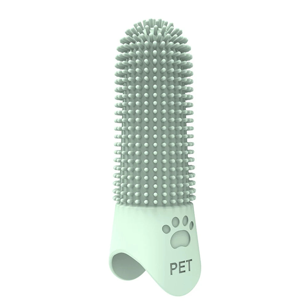 Pet Finger Toothbrush – Silicone tartar remover for cats & dogs.