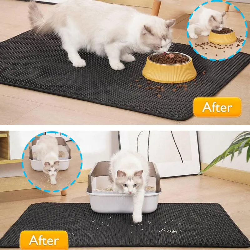 Waterproof Litter Mat – Double-layer trap for clean floors.