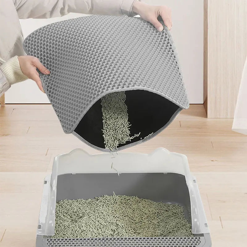 Waterproof Litter Mat – Double-layer trap for clean floors.