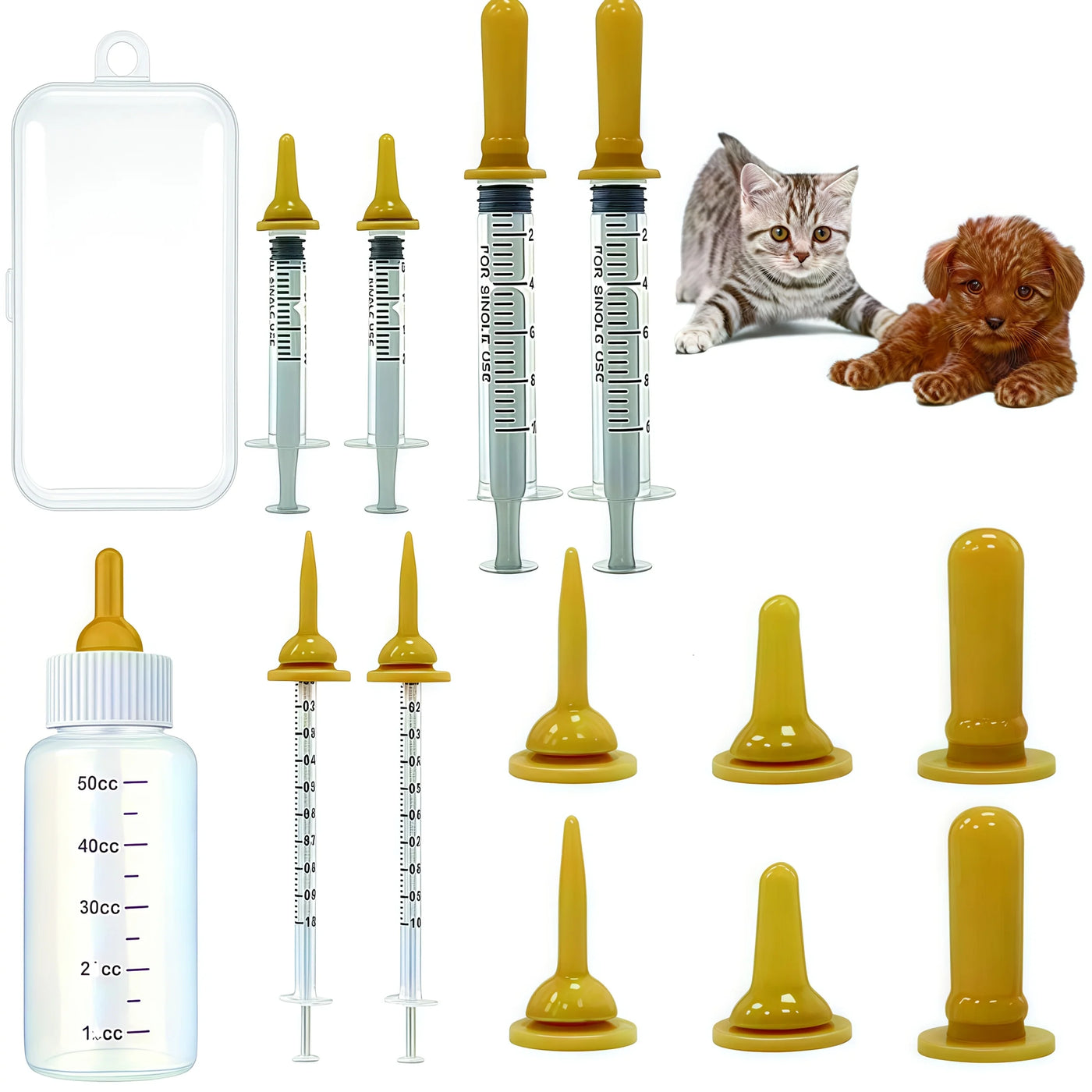 Pet Feeding Nipple – Milk bottle for kittens, puppies & small pets.