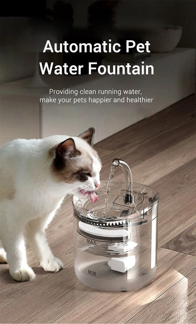 Smart USB Pet Fountain – Filtered, sensor-activated.