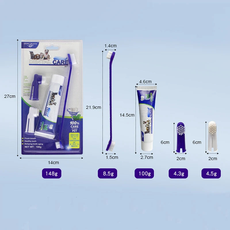 Dog Tartar Control Kit – 4-piece dental care set.