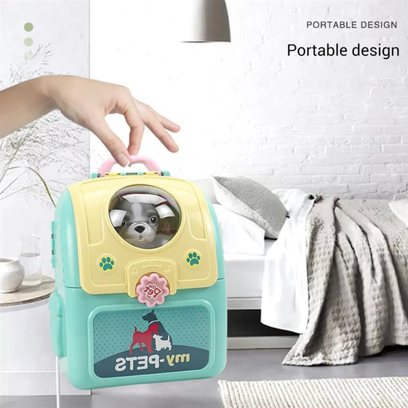ASDS-Animals Cartoon Pet Toys Realistic Pet Vet Backpack