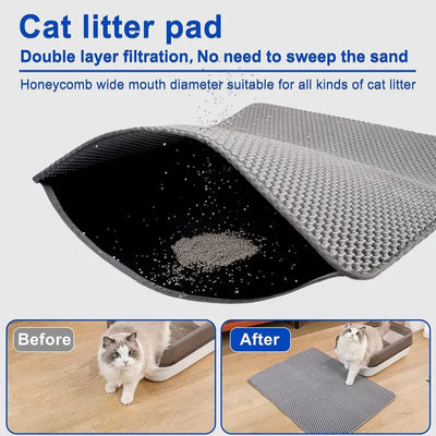 Waterproof Litter Mat – Double-layer trap for clean floors.
