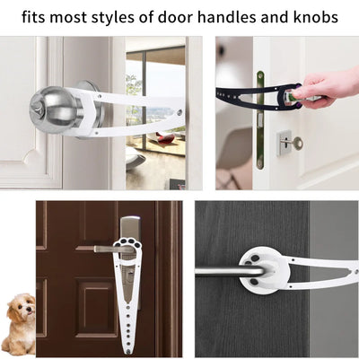Aviour adjustable cat door latch fitting various door handles and knobs for pet safety