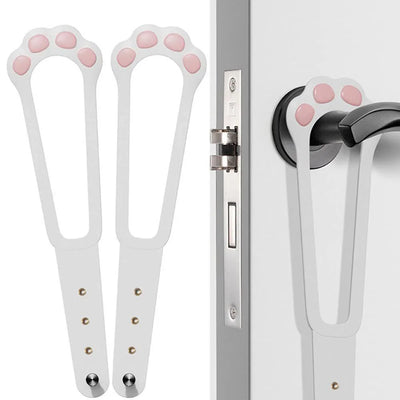 Aviour adjustable cat door latch with cute pink paw design for securing doors and preventing pet access