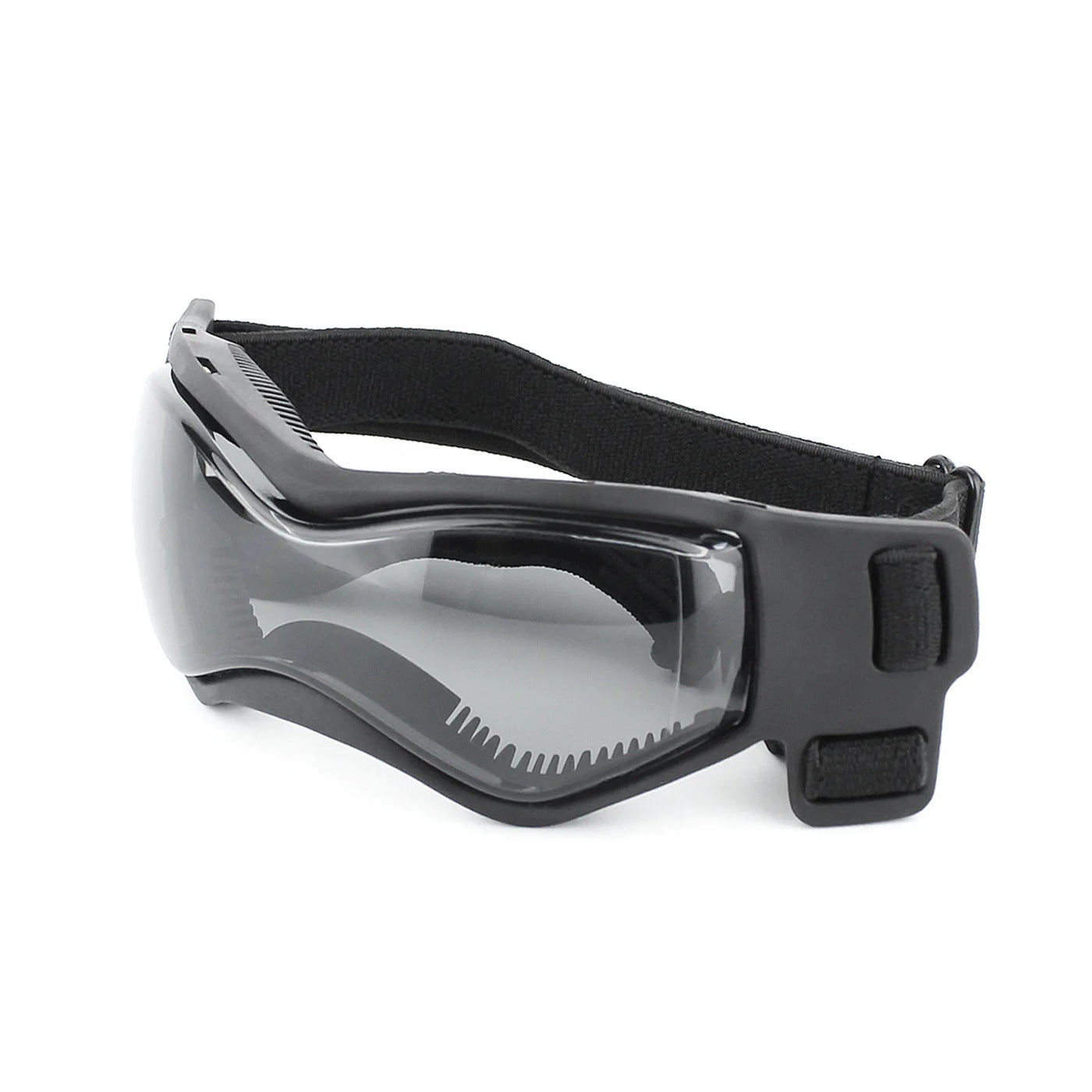 Aviour black adjustable pet goggles with clear protective lenses and adjustable strap