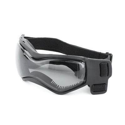 Aviour black adjustable pet goggles with clear protective lenses and adjustable strap