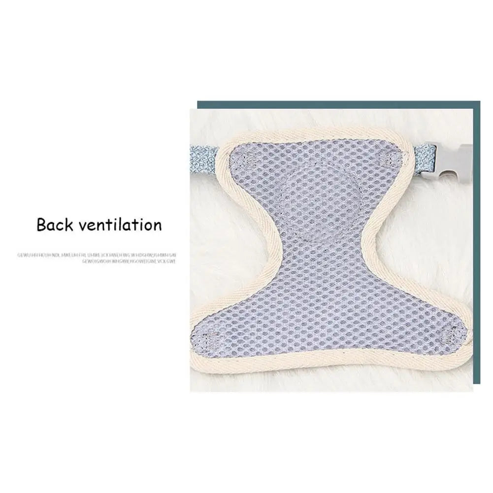 Aviour adjustable undershirt harness for pets with breathable back ventilation mesh design