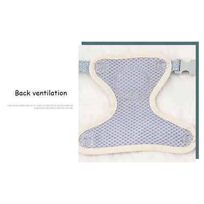 Aviour adjustable undershirt harness for pets with breathable back ventilation mesh design