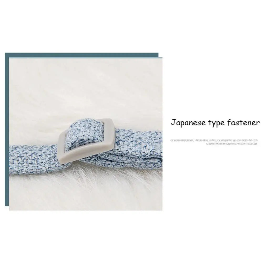 Close-up of Japanese type fastener on adjustable undershirt harness for pets by Aviour