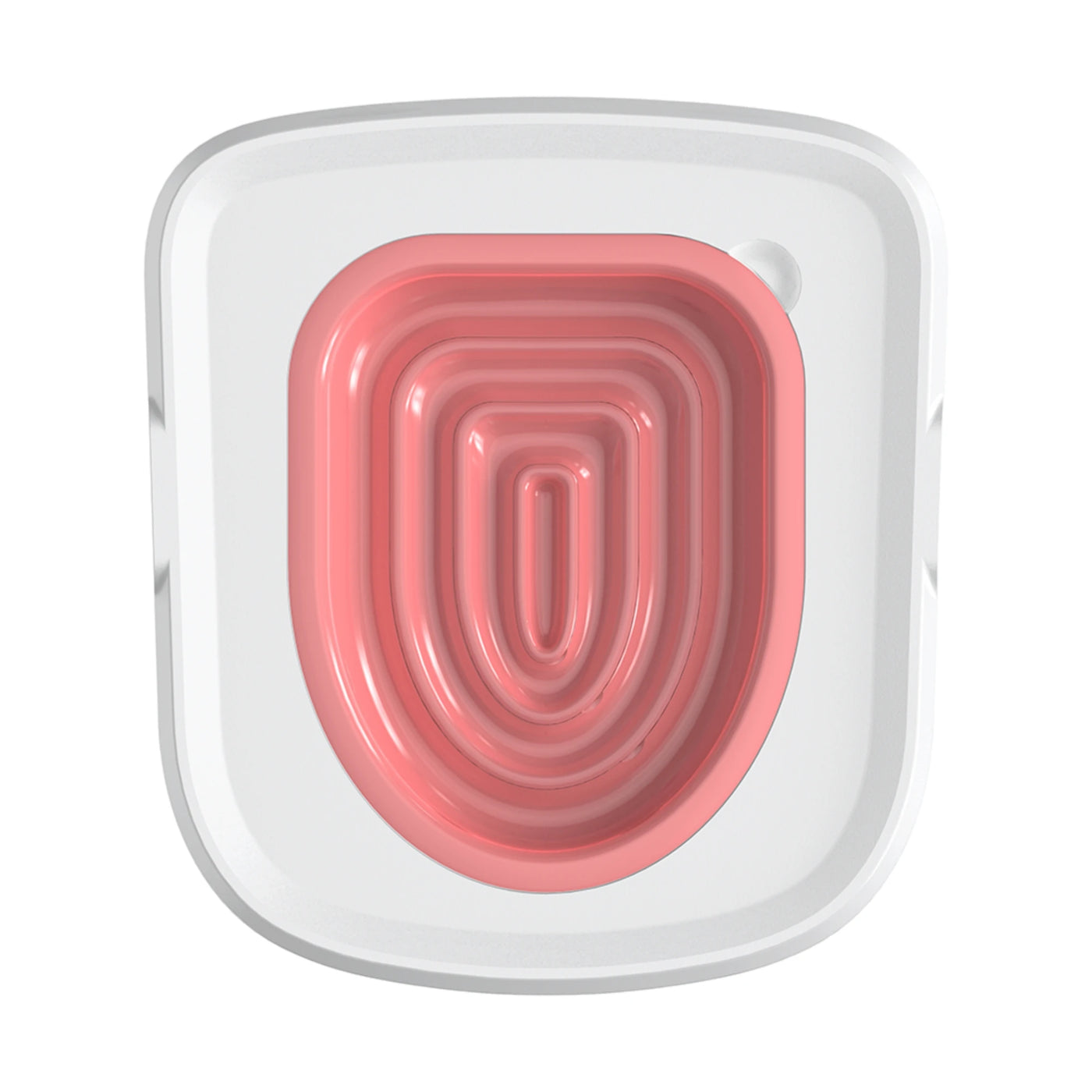 Aviour cat and dog sand tray toilet in white and pink with a spiral design for easy cleaning