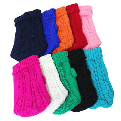 Colorful Aviour cat sweater for hairless cats with cable knit design in multiple shades