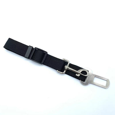 Aviour black adjustable dog car seat belt for travel with metal clip and buckle