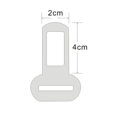Aviour dog car seat belt for travel buckle dimension diagram measuring 2 by 4 centimeters
