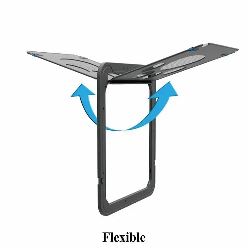 Aviour lockable pet door for windows showing flexible flap design for easy pet access