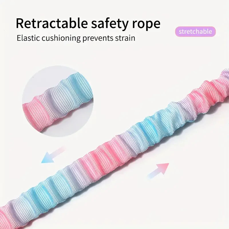 Aviour pet seat belt with lead rope stretchable retractable safety rope in pink blue and white