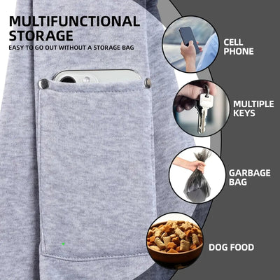 Aviour pet shoulder carrier bag with multifunctional storage pocket holding cell phone keys garbage bag and dog food