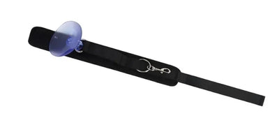 Aviour black pet shower restraint collar with suction cup and metal clip for secure bathing